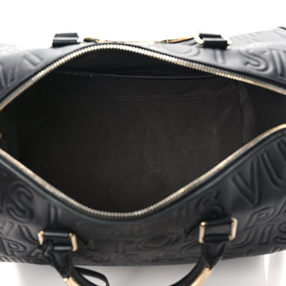 Louis Vuitton Calfskin Embossed Speedy Cube 30 Black 5 of 10