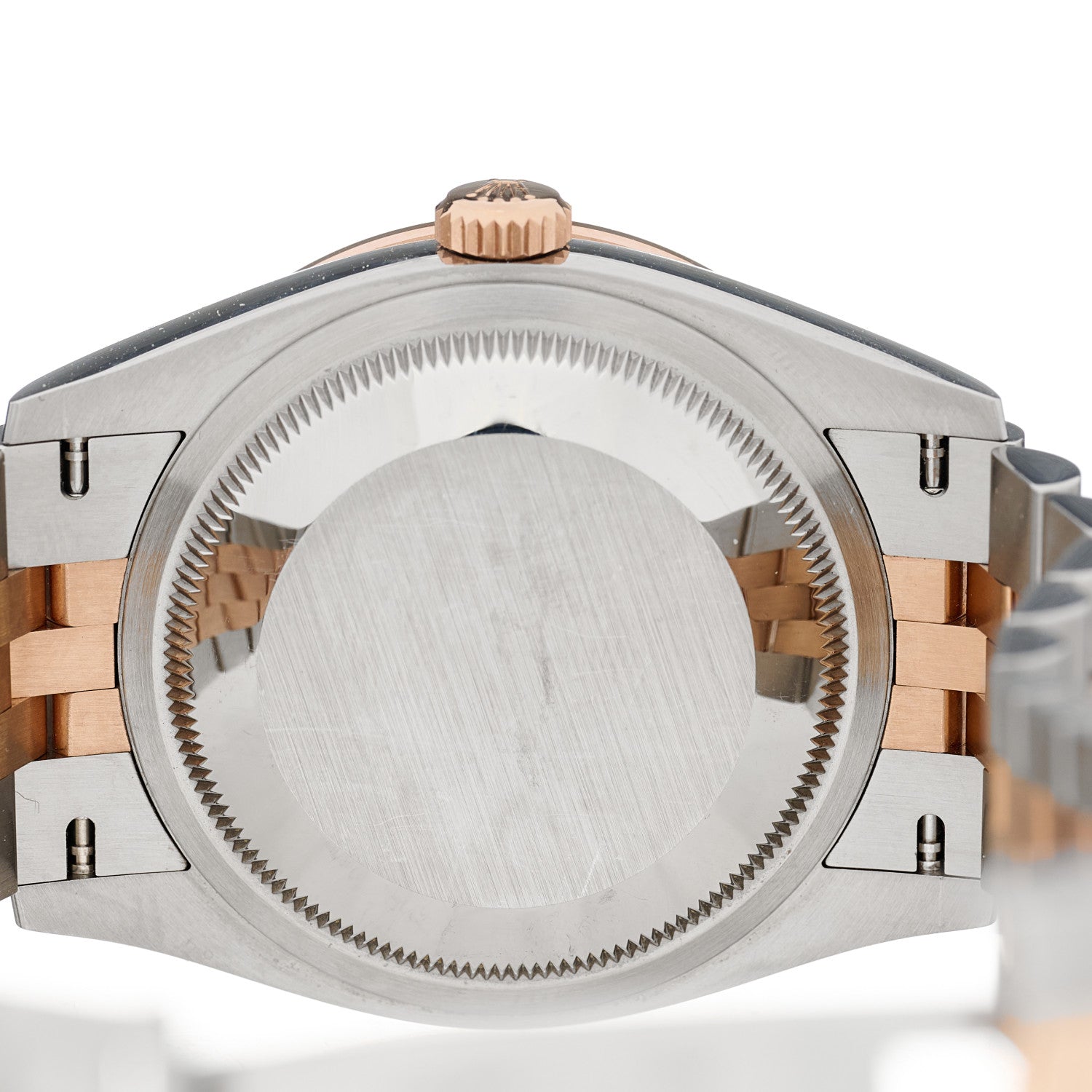 Rolex Stainless Steel 18K Everose Gold Diamond 36mm Oyster Perpetual Datejust Watch Rhodium Roman 126281RBR 4 of 4