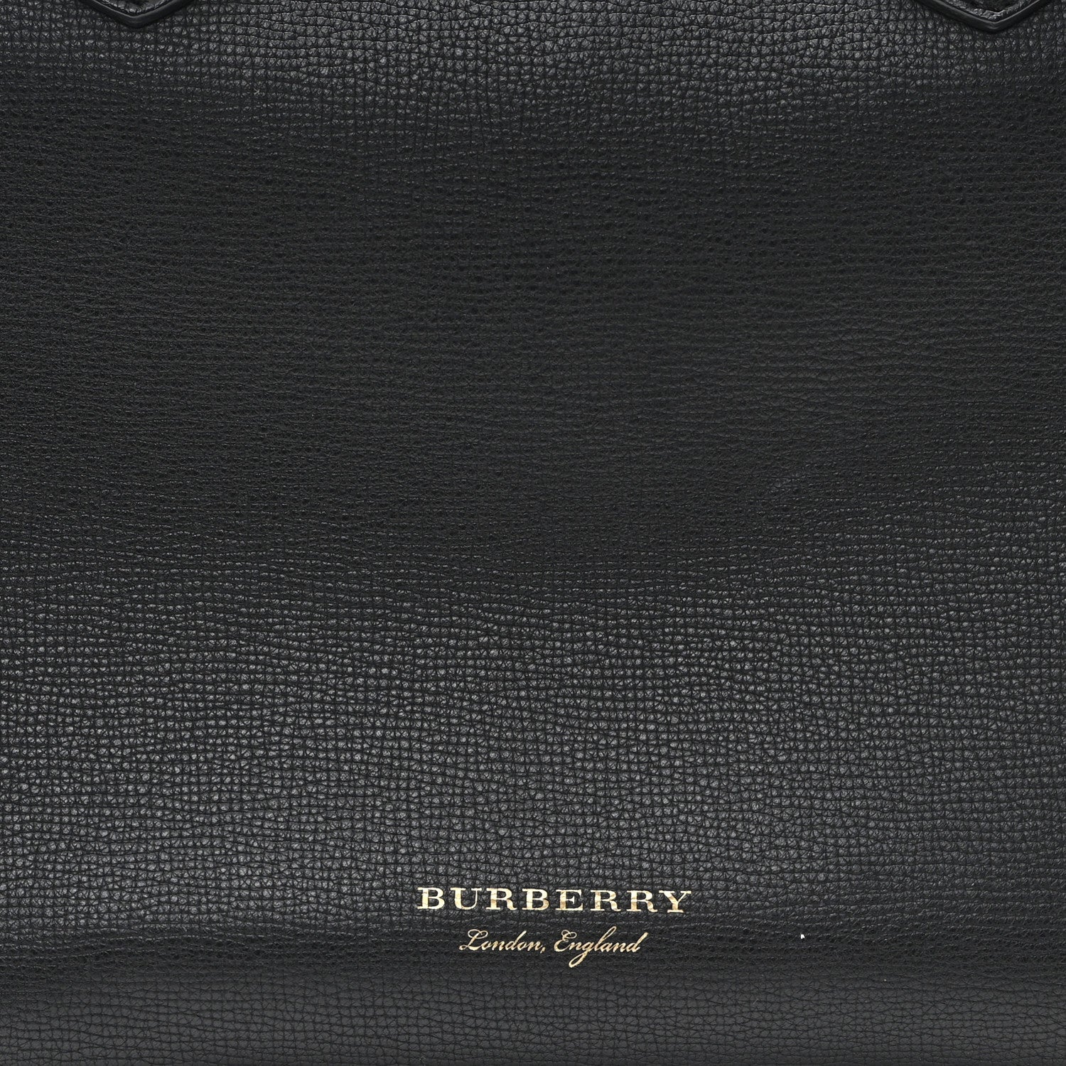 Burberry Derby Calfskin House Check Medium Banner Tote Black 8 of 10