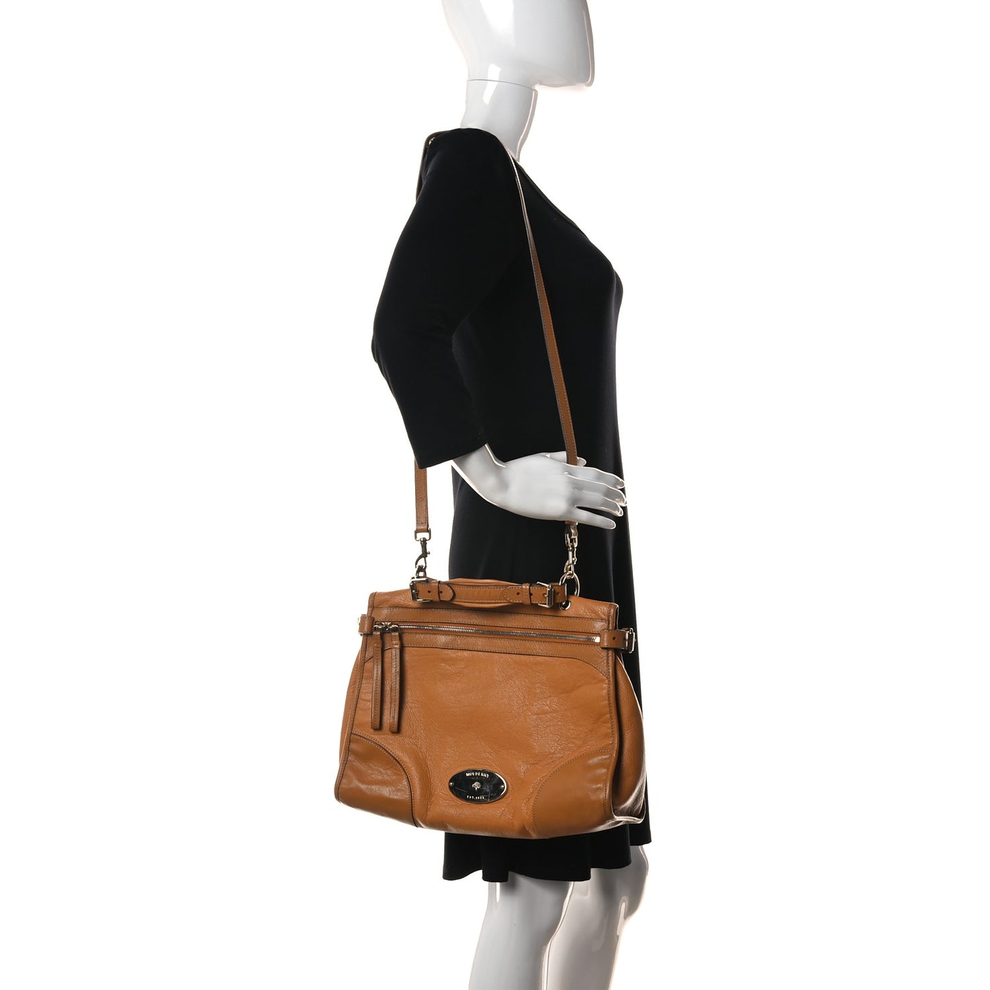 Calfskin Taylor Satchel Camel