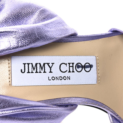 Jimmy Choo Metallic Nappa Mules 36 Purple 8 of 9