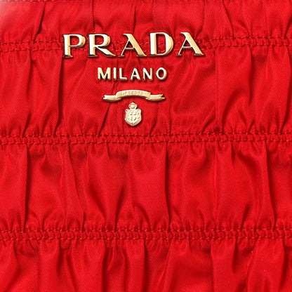 Prada Tessuto Nylon Gaufre Shoulder Bag Rosso 7 of 11