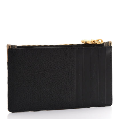 Burberry Vintage Check Calfskin Coin Case Card Holder Black 3 of 8