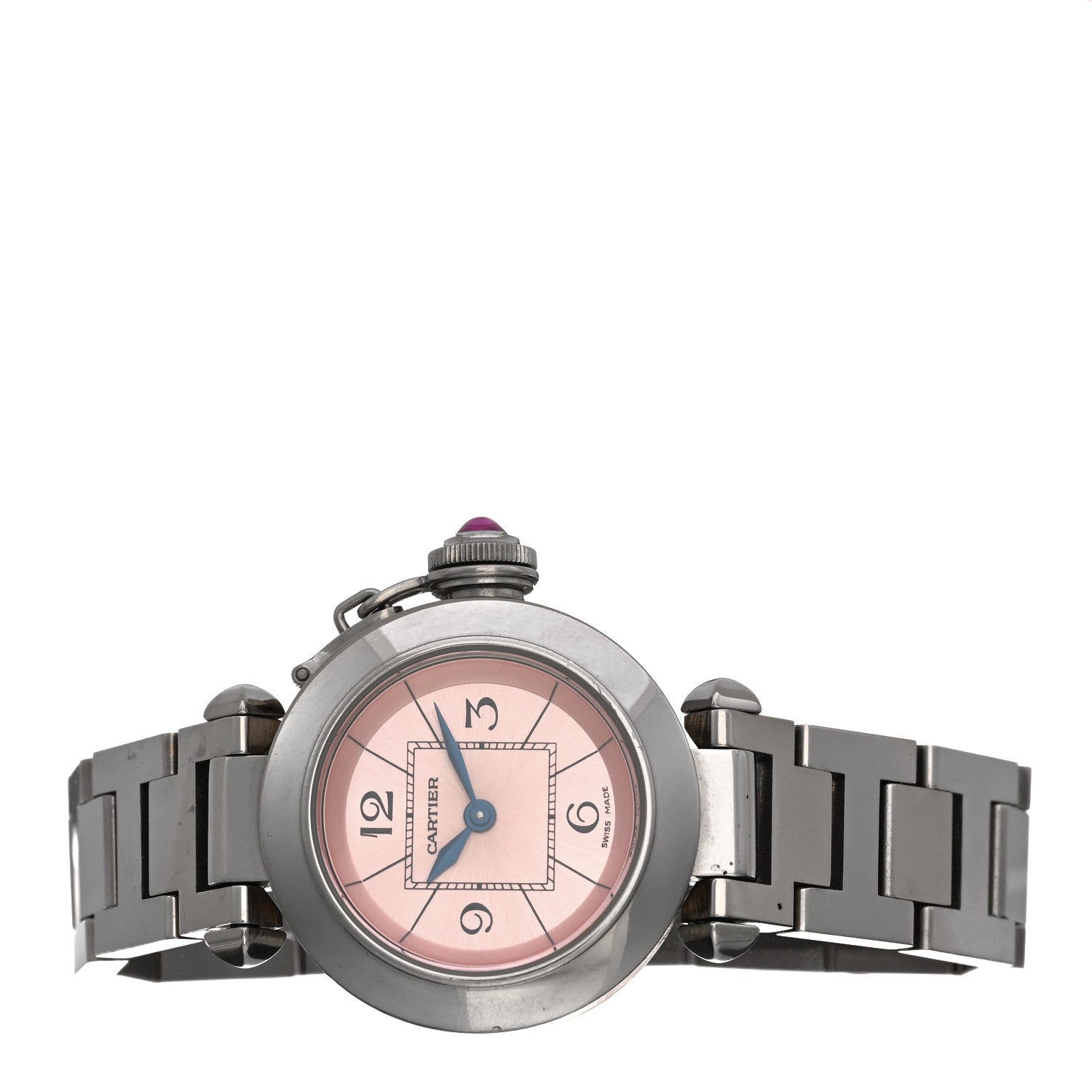 Cartier Stainless Steel 27mm Miss Pasha Quartz Watch Pink 2 of 4