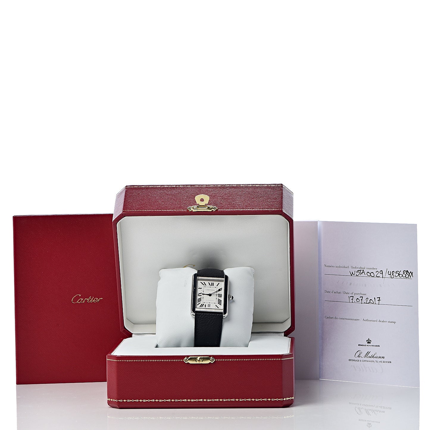 Stainless Steel Calfskin 31mm Tank Solo Automatic Watch