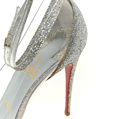 Christian Louboutin Glitter PVC Un Bout 100 Pumps 35 Silver 9 of 12