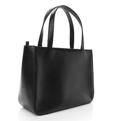 Burberry Calfskin House Check Small Tote Black 3 of 9