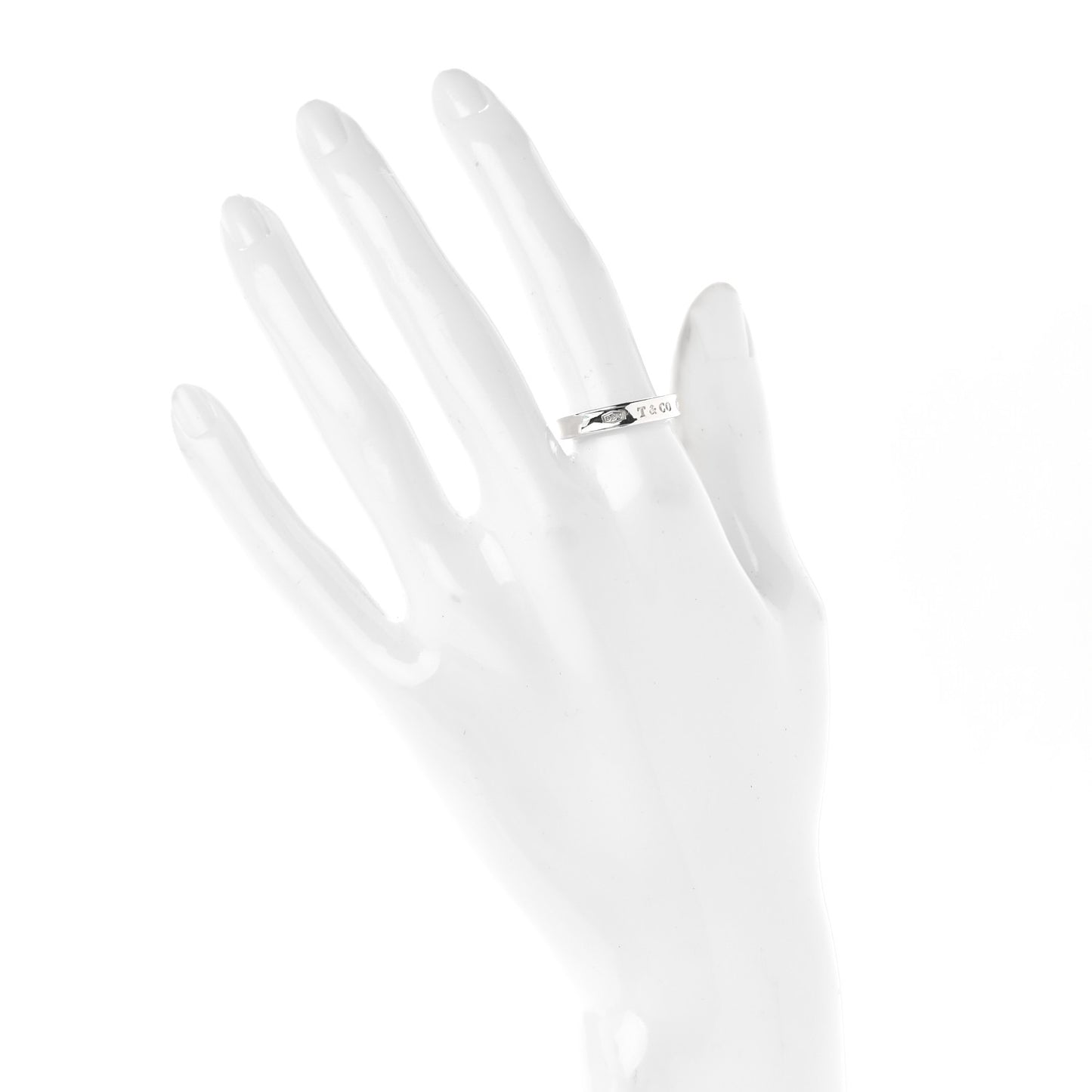 Sterling Silver Narrow 1837 Band Ring 54 6.75
