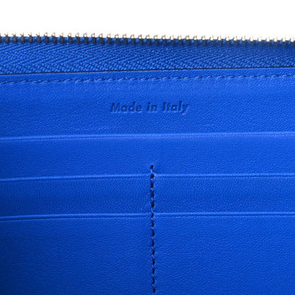 Celine Smooth Calfskin Large Half Zip Multifunction Wallet Blue 7 of 8