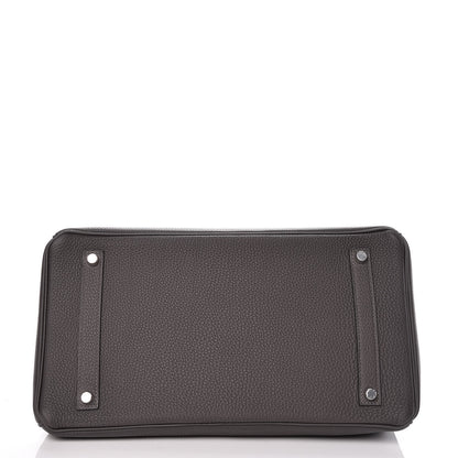 Celine Lambskin Bi-Cabas Grey Cognac 10 of 68