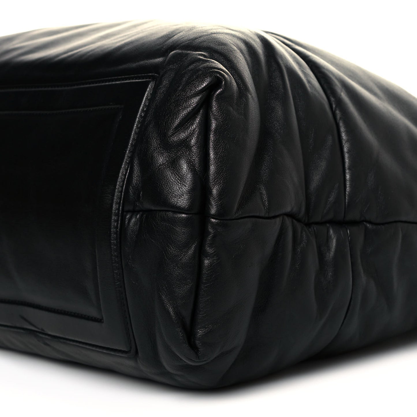 Lambskin Quilted Extra Large Coco Cocoon Reversible Tote Black
