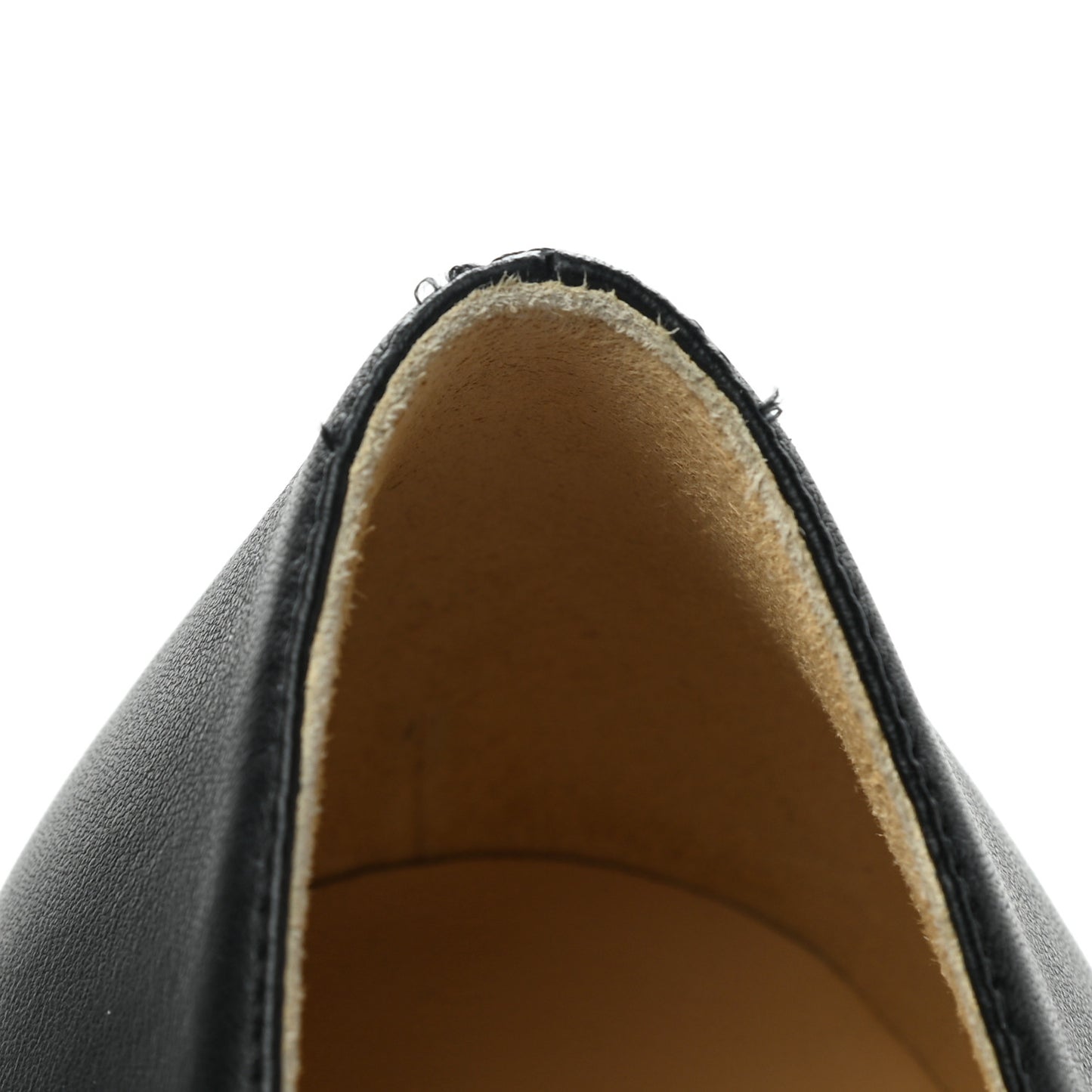 Lambskin Grosgrain Cap Toe Ballerina Flats 39.5 Black