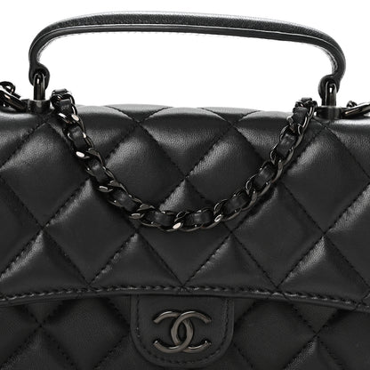 Chanel Lambskin Quilted Flap Phone Holder With Chain So Black 8 of 11