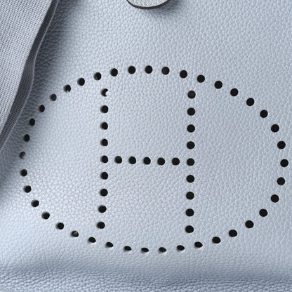 Hermes Taurillon Clemence Evelyne III GM Bleu Lin 10 of 11