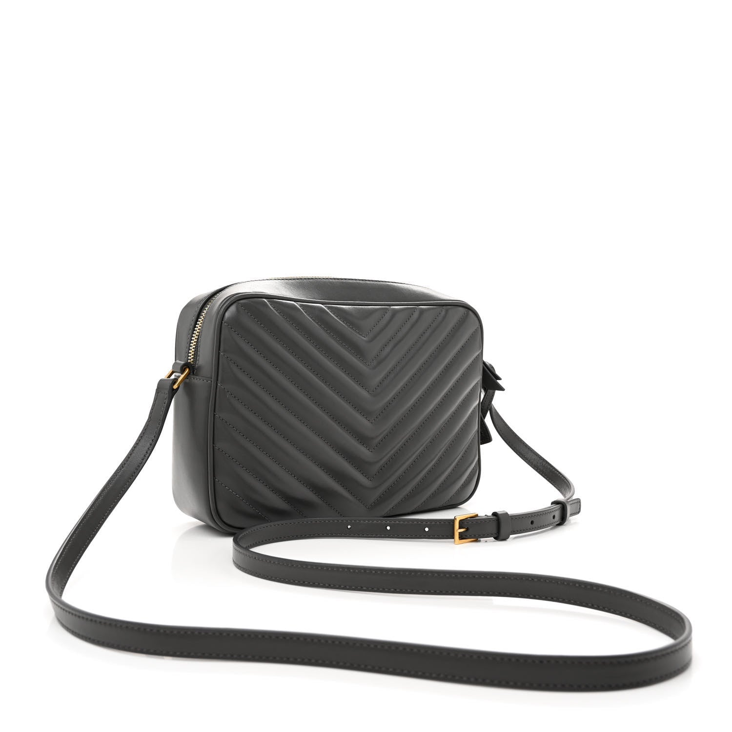 Saint Laurent Calfskin Matelasse Monogram Lou Camera Bag Storm 3 of 13