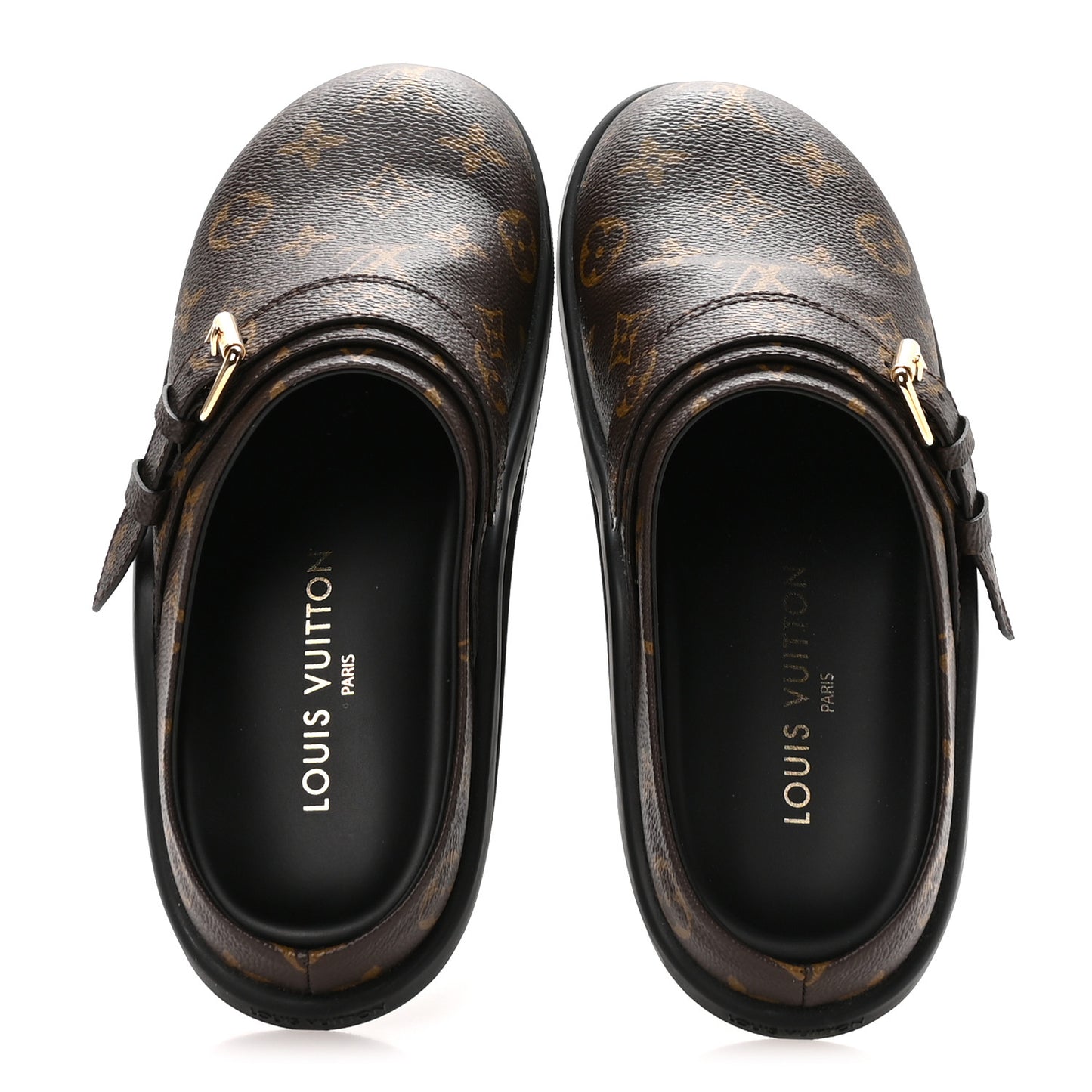 Monogram Womens LV To-Go Flat Comfort Clog 37.5 Cacao Brown