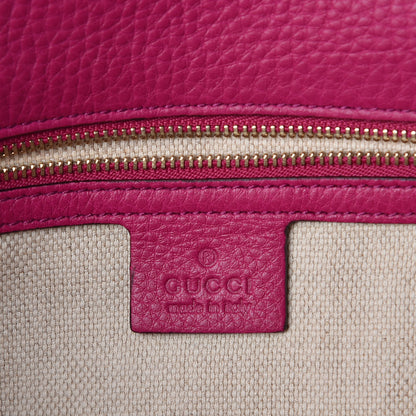 Gucci Pebbled Calfskin Medium Soho Clutch Fuchsia 6 of 7