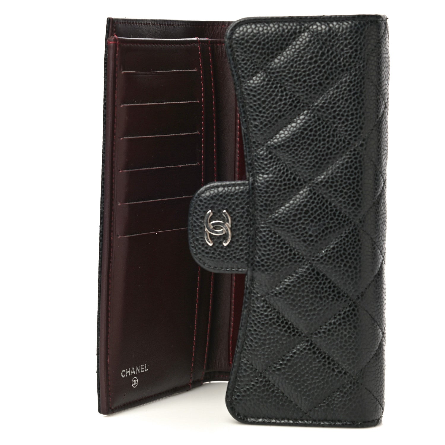 Chanel Caviar Quilted Long Flap Wallet Black 5 of 19
