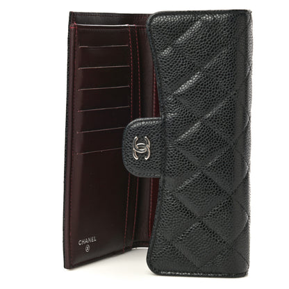 Chanel Caviar Quilted Long Flap Wallet Black 5 of 19