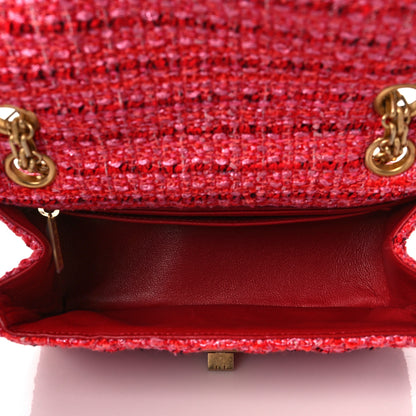 Chanel Tweed Quilted Mini 2.55 Reissue Flap Red Ecru Black 4 of 8