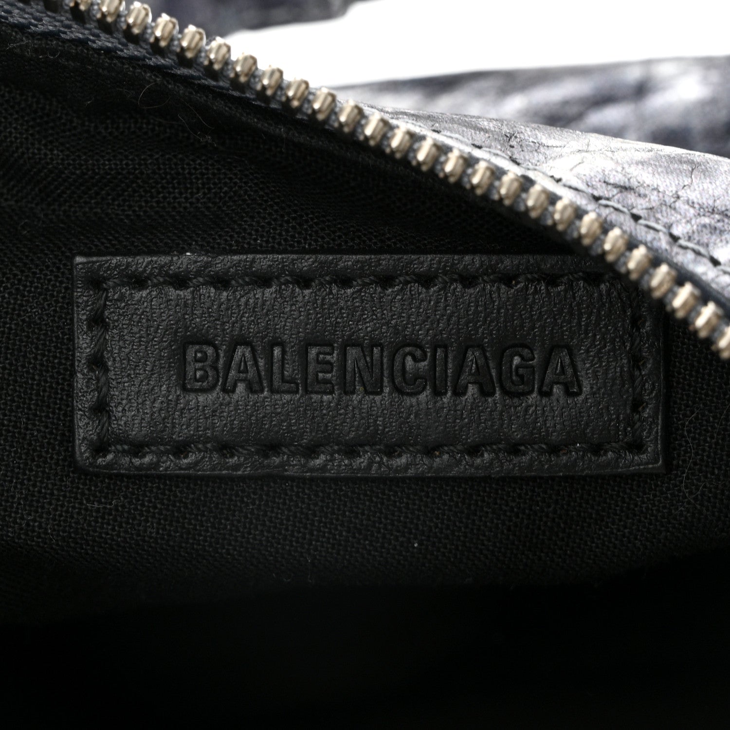 Balenciaga Metallic Agneau Arena Leopard Le Cagole Shoulder Bag XS Dark Grey 7 of 12