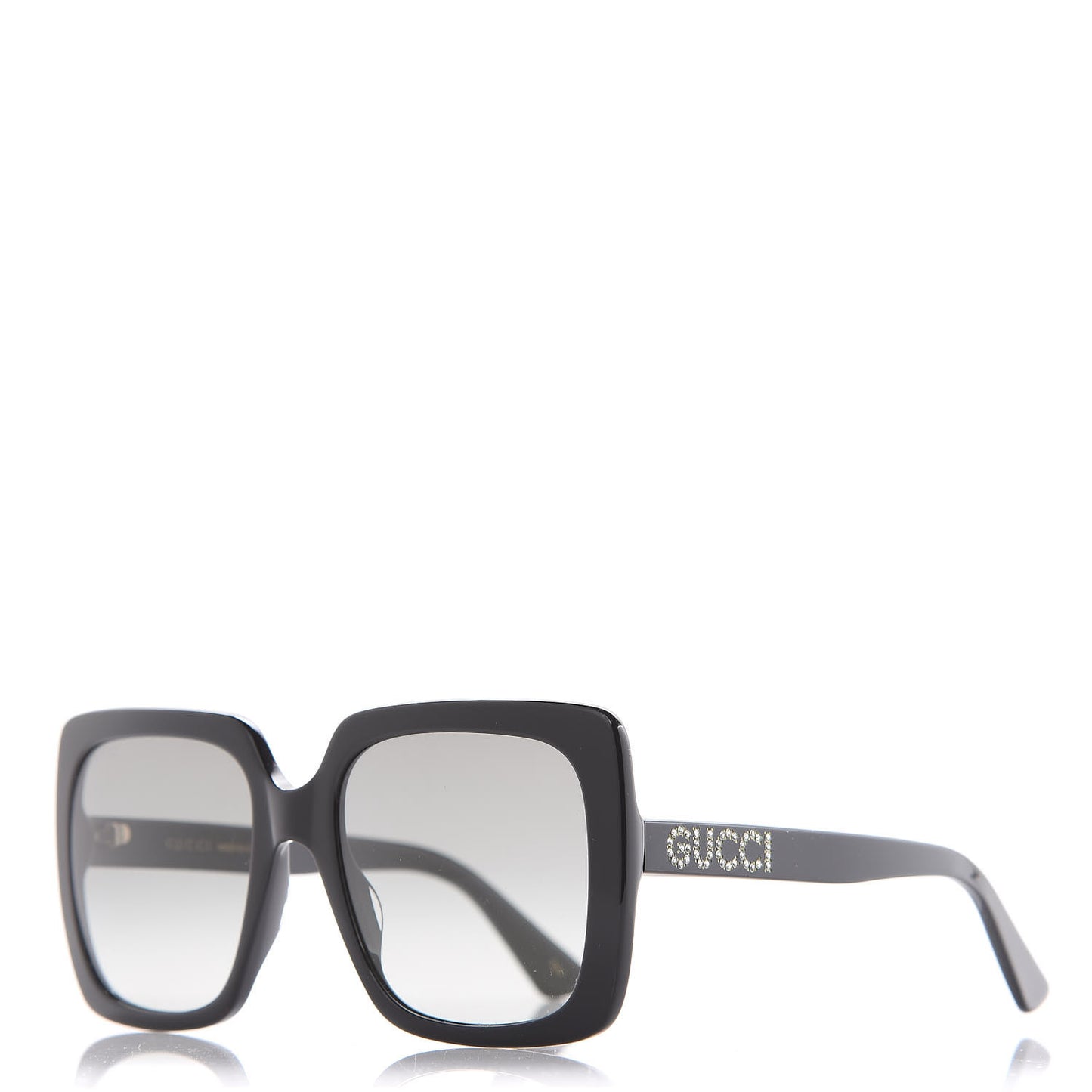 Crystal Square Frame GG Sunglasses GG0418S Black
