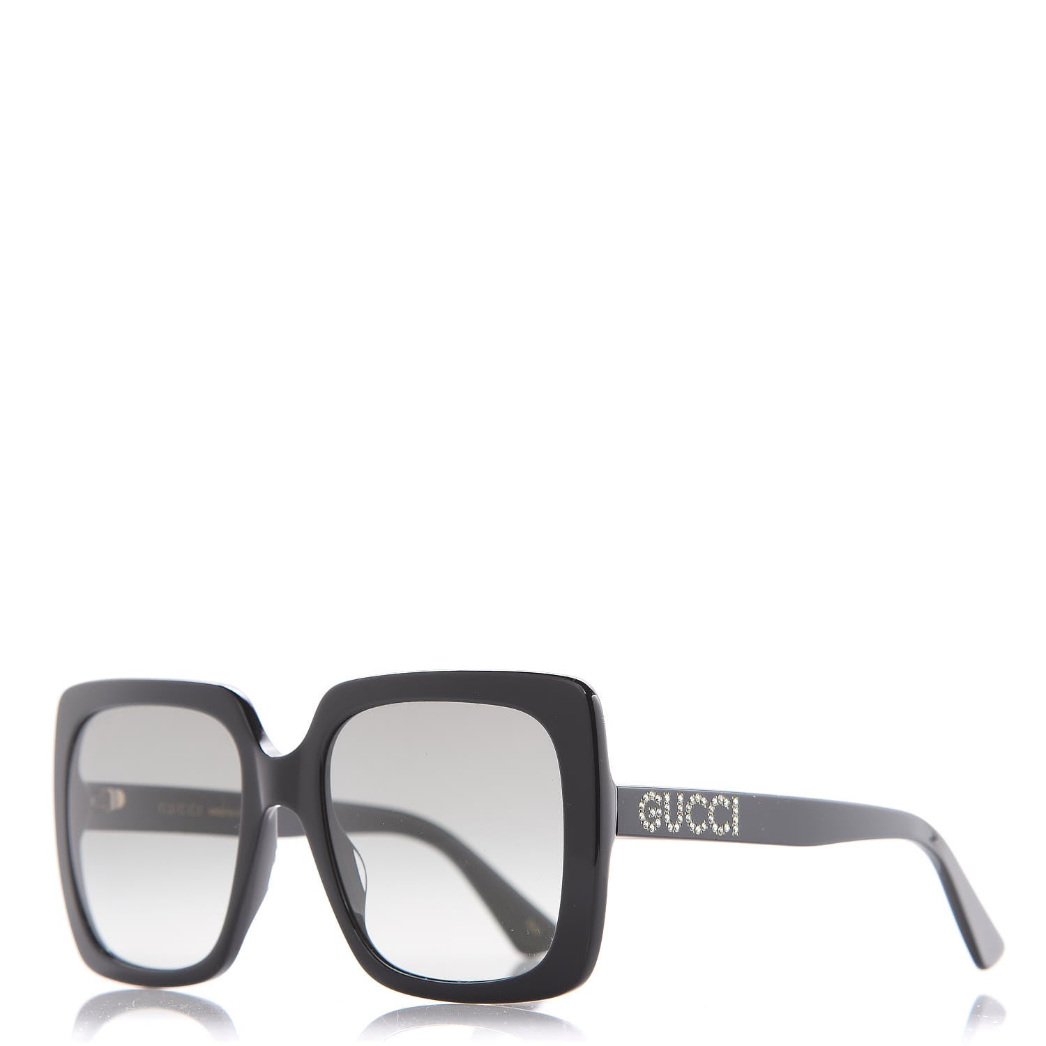 Gucci Crystal Square Frame GG Sunglasses GG0418S Black 1 of 7