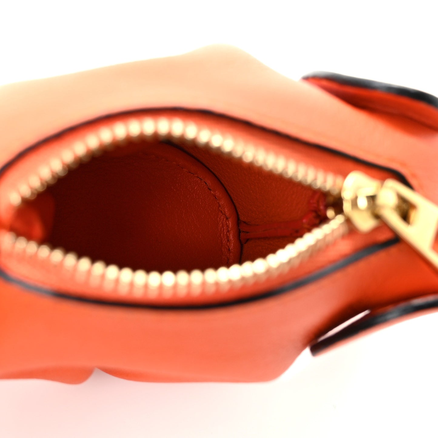 Calfskin Elephant Charm Orange