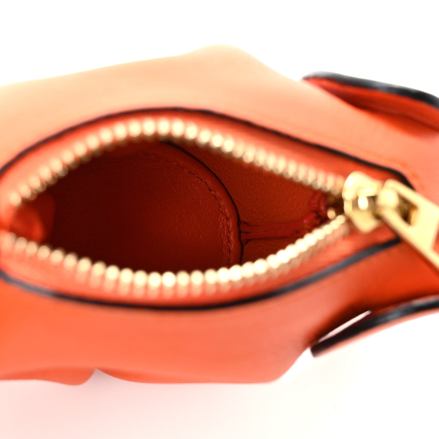 Loewe Calfskin Elephant Charm Orange 3 of 6