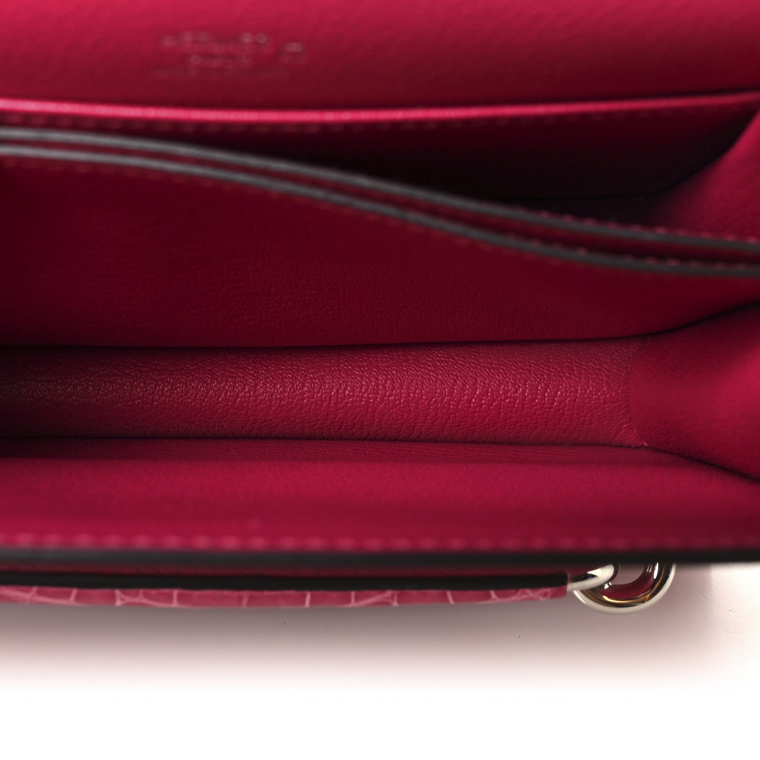 Hermes Evercolor Matte Alligator Mini Touch Sac Roulis Rose Mexico 6 of 13