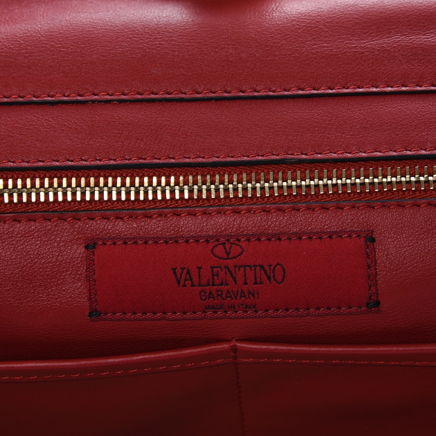 Valentino Garavani Vitello Medium Rockstud Tote Rosso Valentino 7 of 8