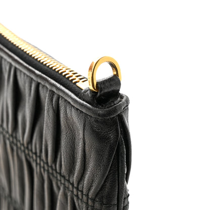 Prada Nappa Gaufre Chain Shoulder Bag Black 10 of 10