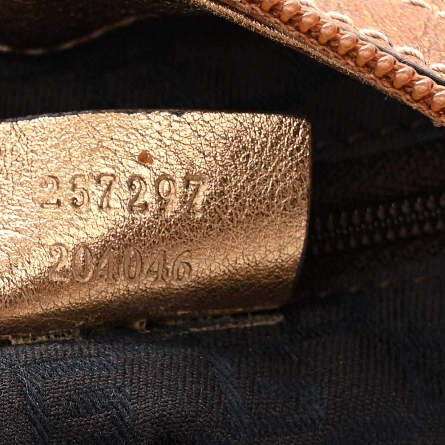 Satin Monogram Half Moon Hobo Bronze