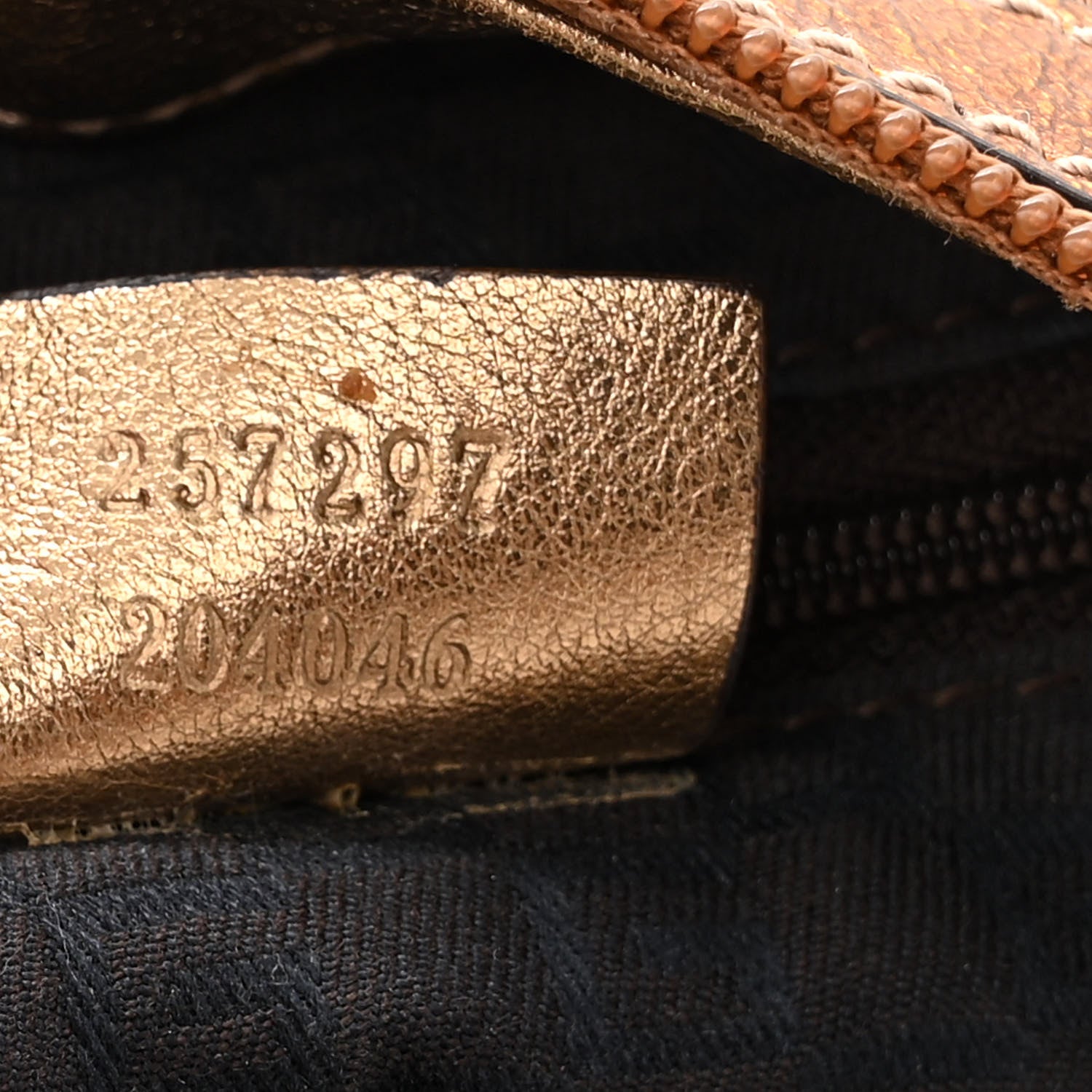 Gucci Satin Monogram Half Moon Hobo Bronze 7 of 10