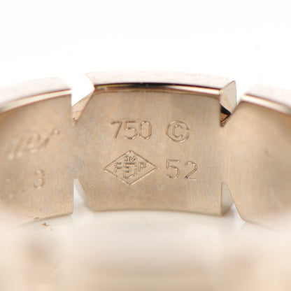 Cartier 18K White Gold 7mm Tank Francaise Ring 52 6 4 of 5