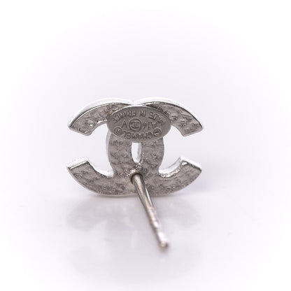 Chanel Crystal Mini Timeless CC Earrings Silver 4 of 4