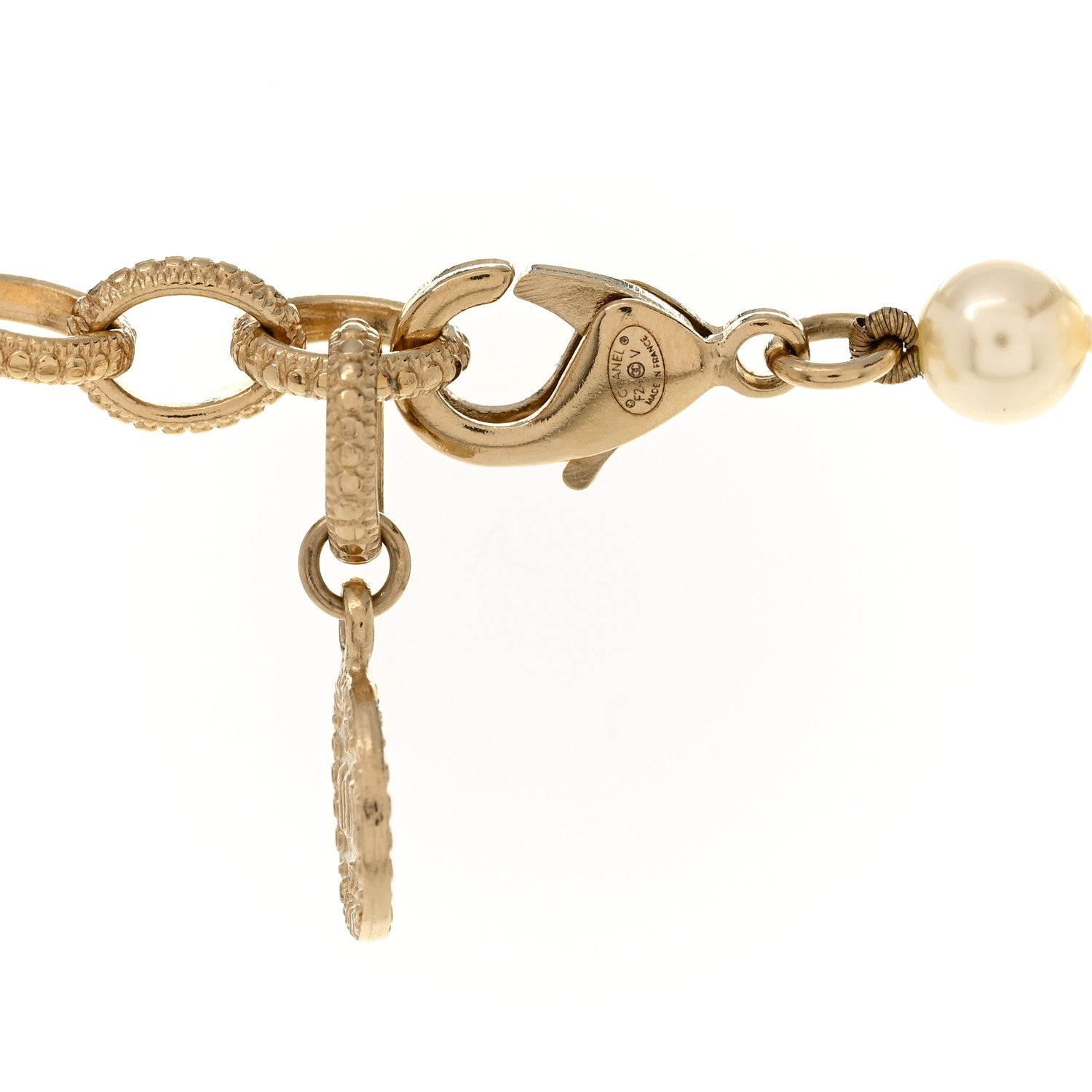 Chanel Pearl CC 100th Anniversary Necklace Light Gold 5 of 7