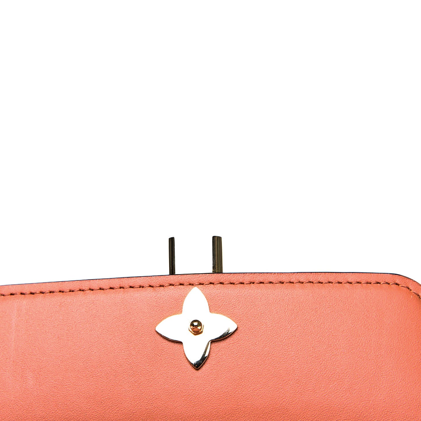 Monogram Flower Lock Compact Wallet Caramel