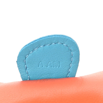 Hermes Milo Lambskin Grigri Rodeo Horse Bag Charm PM Orange Poppy Rose Azalee Bleu Azteque 4 of 5