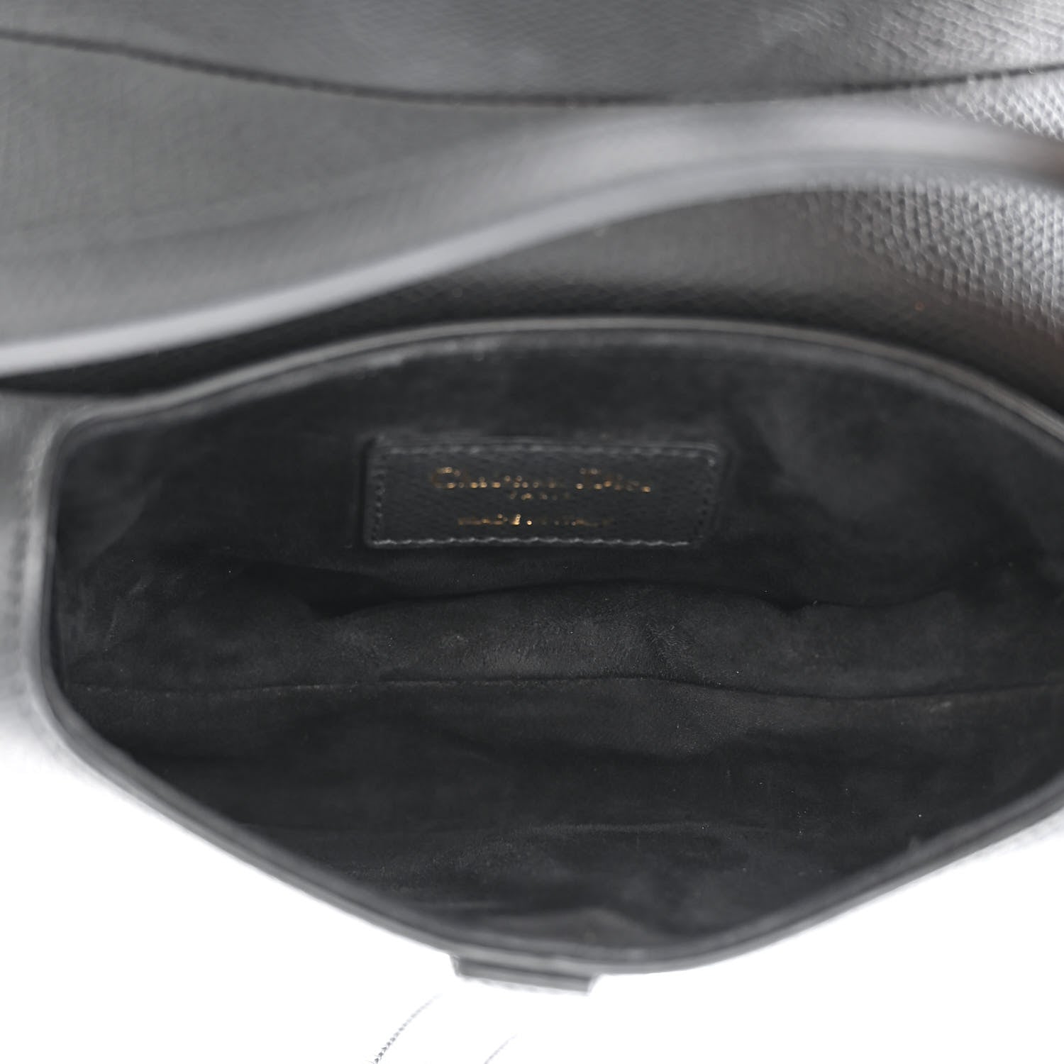 Christian Dior Grained Calfskin Mini Saddle Bag Black 5 of 10