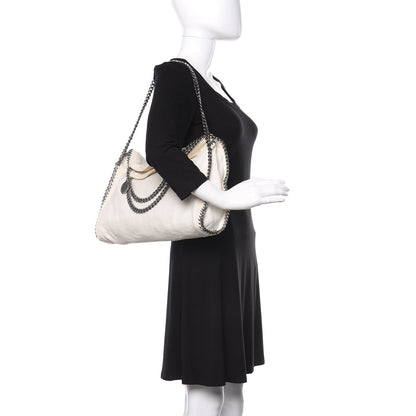 Stella McCartney Linen Falabella Fold Over Tote Pure White 2 of 10