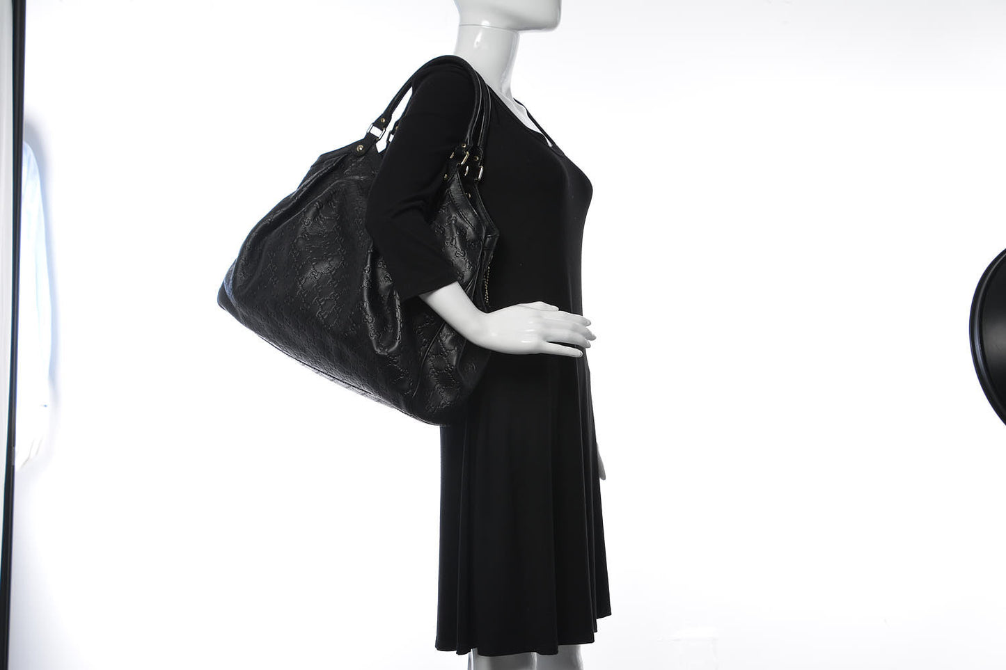 Guccissima Large Sukey Tote Black