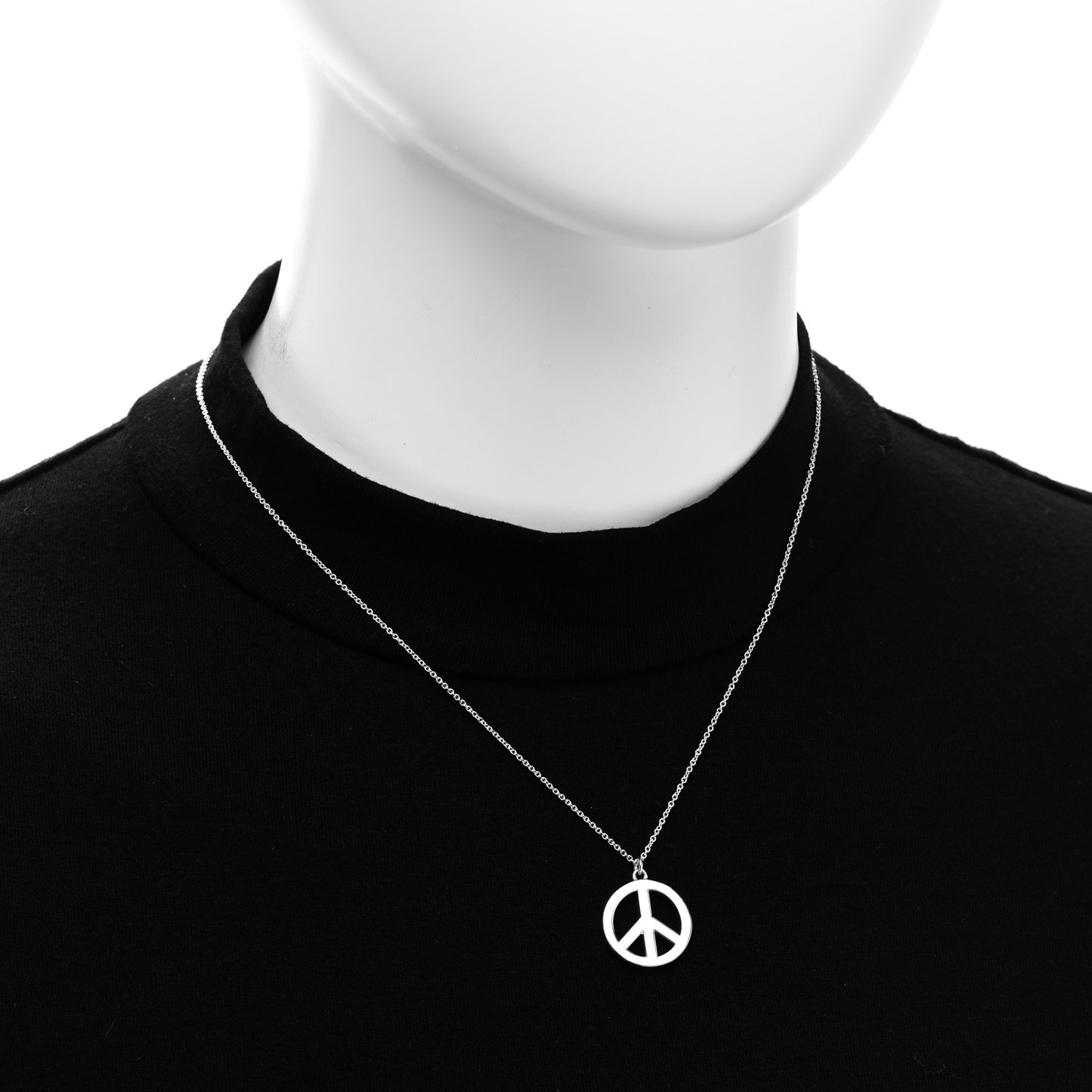 Sterling Silver Peace Pendant Necklace
