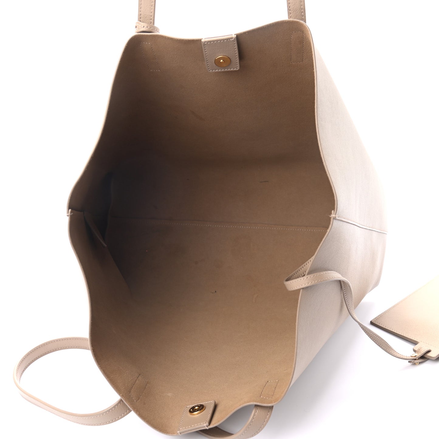 Calfskin Large Shopping Tote Dark Beige