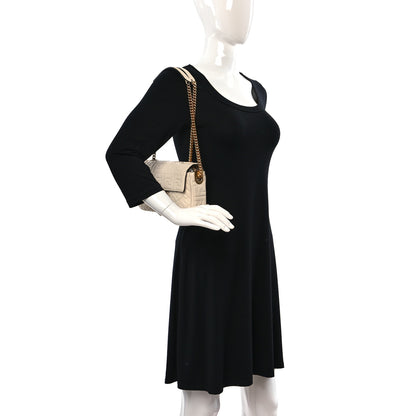 Fendi Nappa Small FF Embossed Midi Chain Baguette Poudre 2 of 7