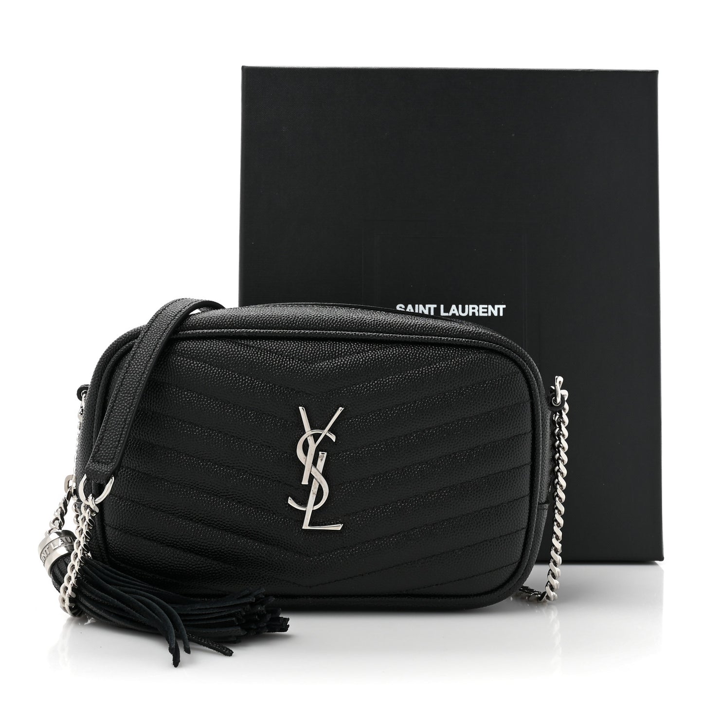 Grain De Poudre Matelasse Monogram Mini Lou Camera Bag Black