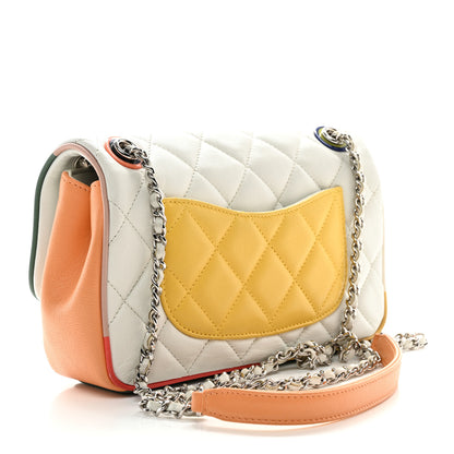 Chanel Lambskin Plexiglass Quilted Small Cuba Color Flap White Multicolor 3 of 10