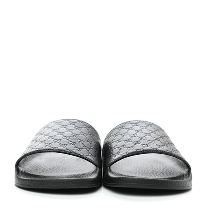Gucci Microguccissima Slide Sandals 35 Black 2 of 9