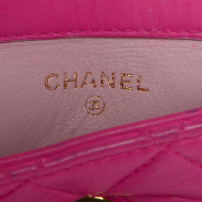 Chanel Lambskin Quilted Micro Mini Flap Hot Pink 7 of 8