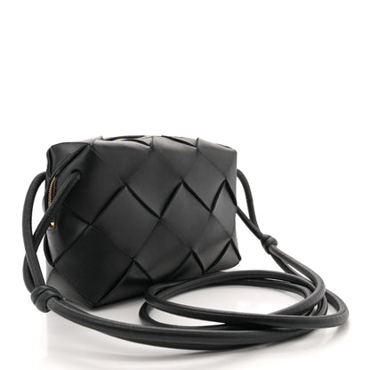 Bottega Veneta Lambskin Maxi Intrecciato Small Cassette Camera Bag Black 3 of 9